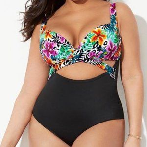 Swimsuits for All Underwire One Piece Swimsuit 12